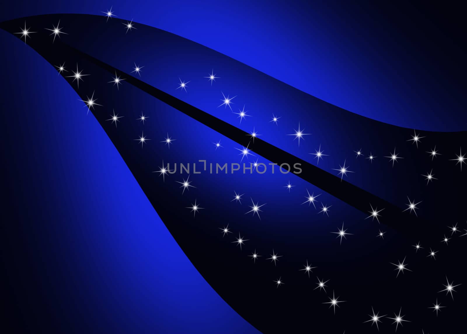 Abstract curve texture with dark blue background