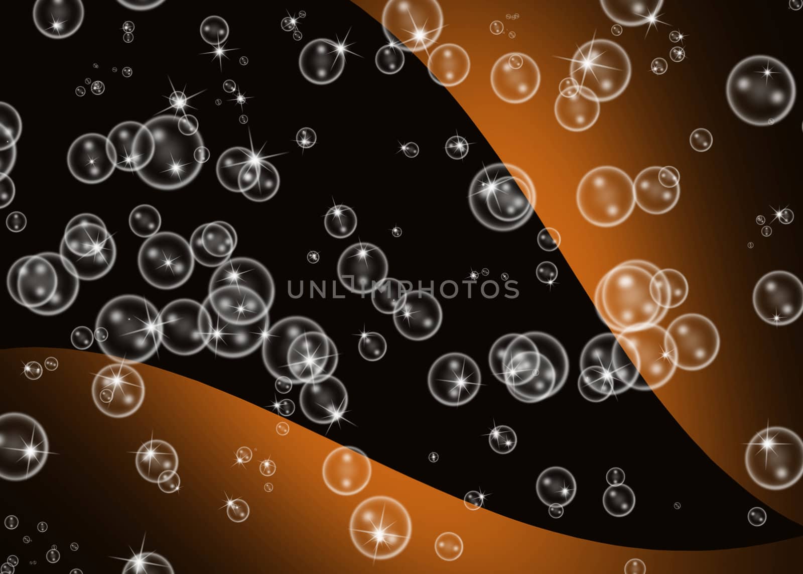 design bubbles texture with brown and black background