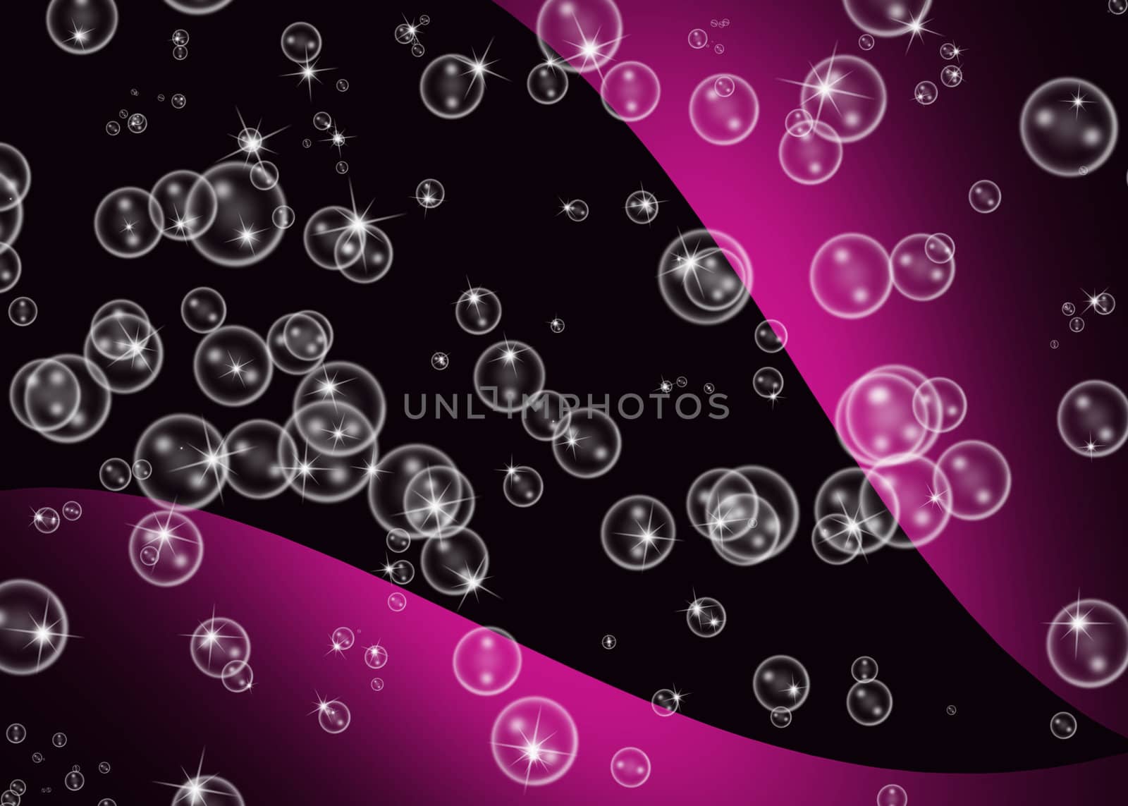 design bubbles abstract pink and black background