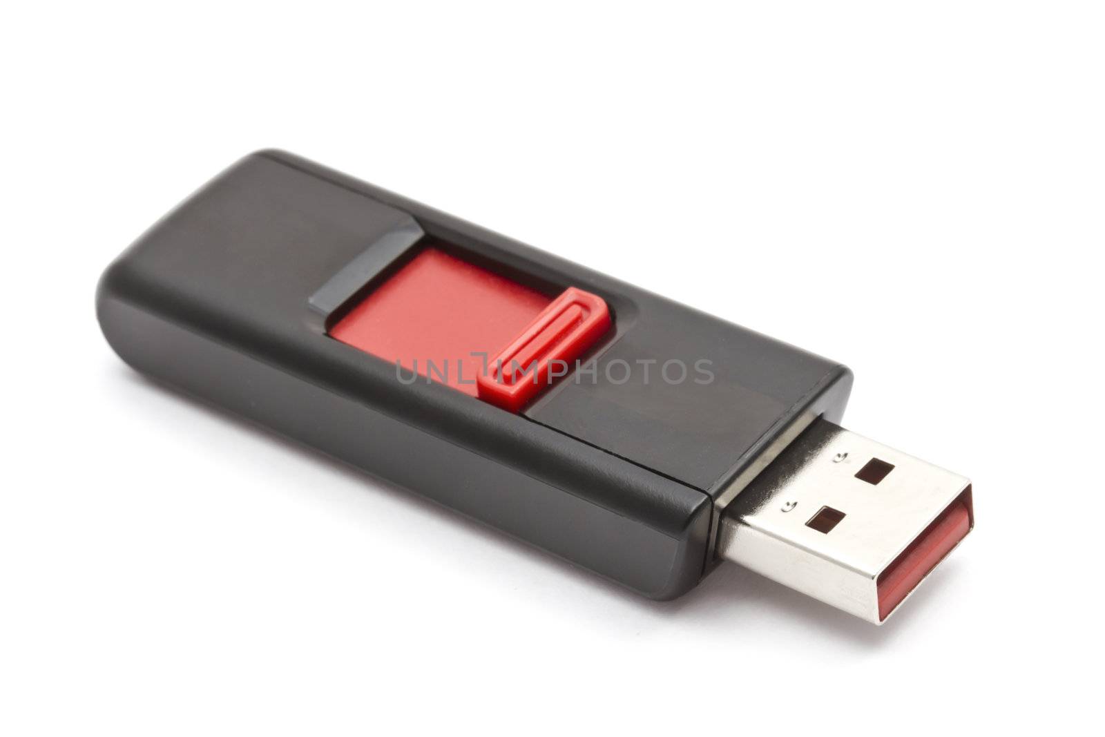 USB memory stick isolated on white background
