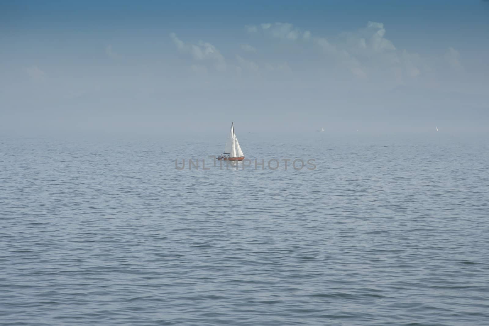 Sailing boats in the lake in Germany