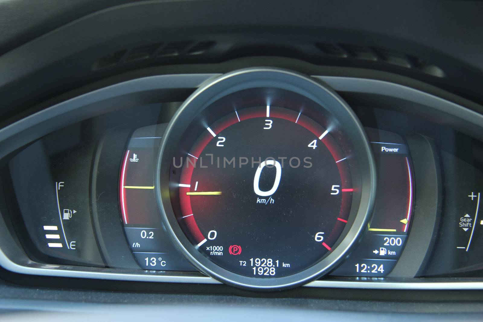 Digital dashboard of a modern car by studioportosabbia