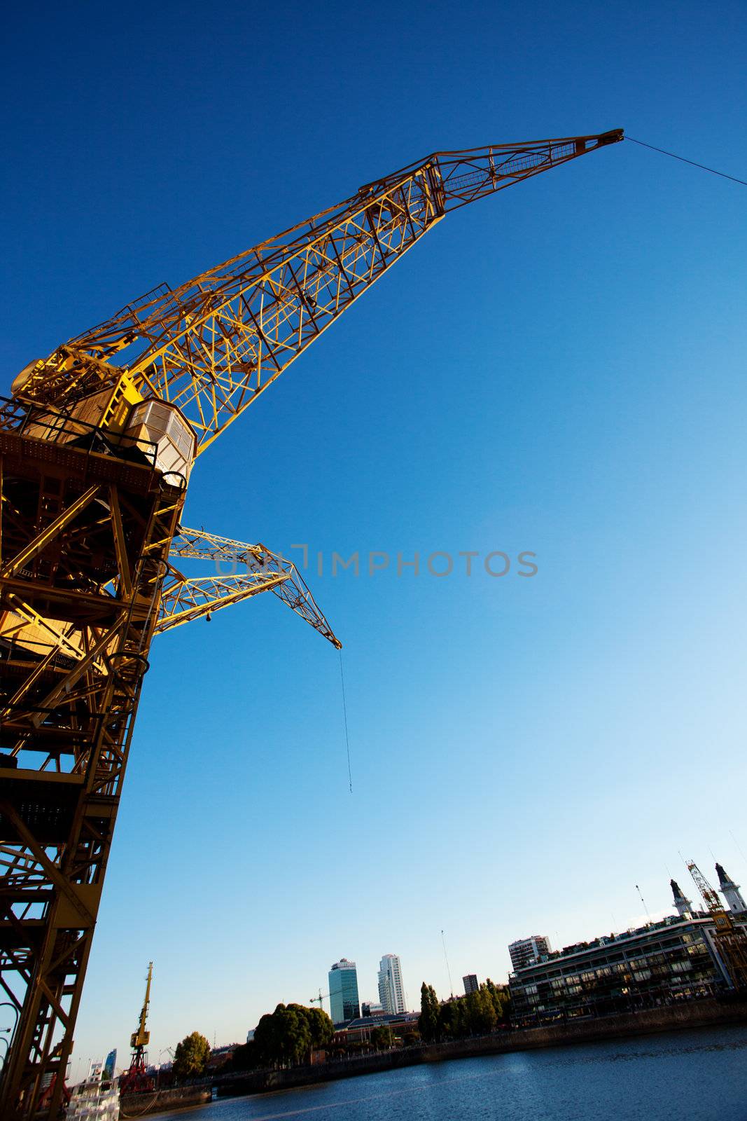 crane in Puerto Madero Buenos Aires Argentina by jannyjus