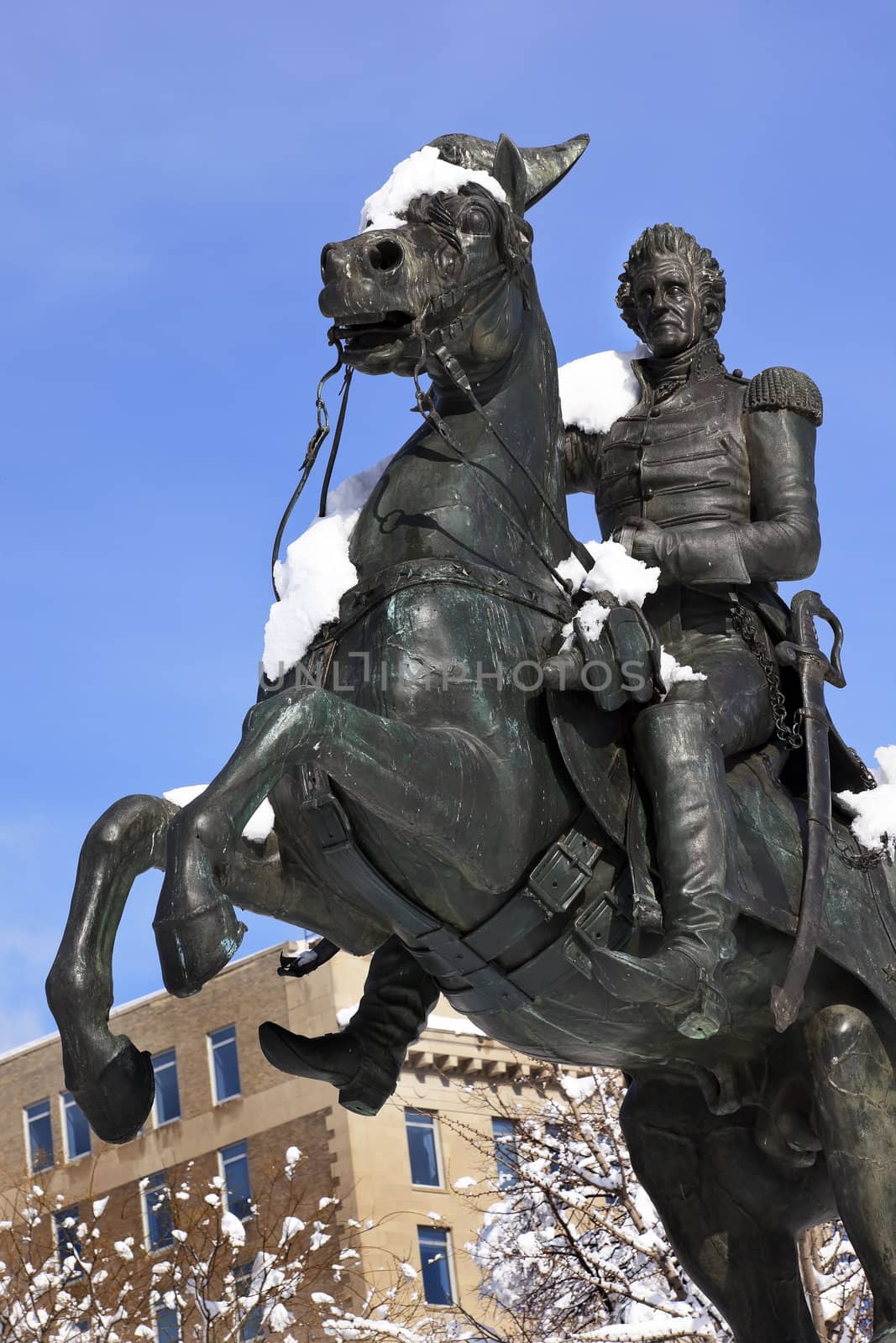 Jackson Statue Lafayette Park After Snow Pennsylvania Ave Washington DC by bill_perry