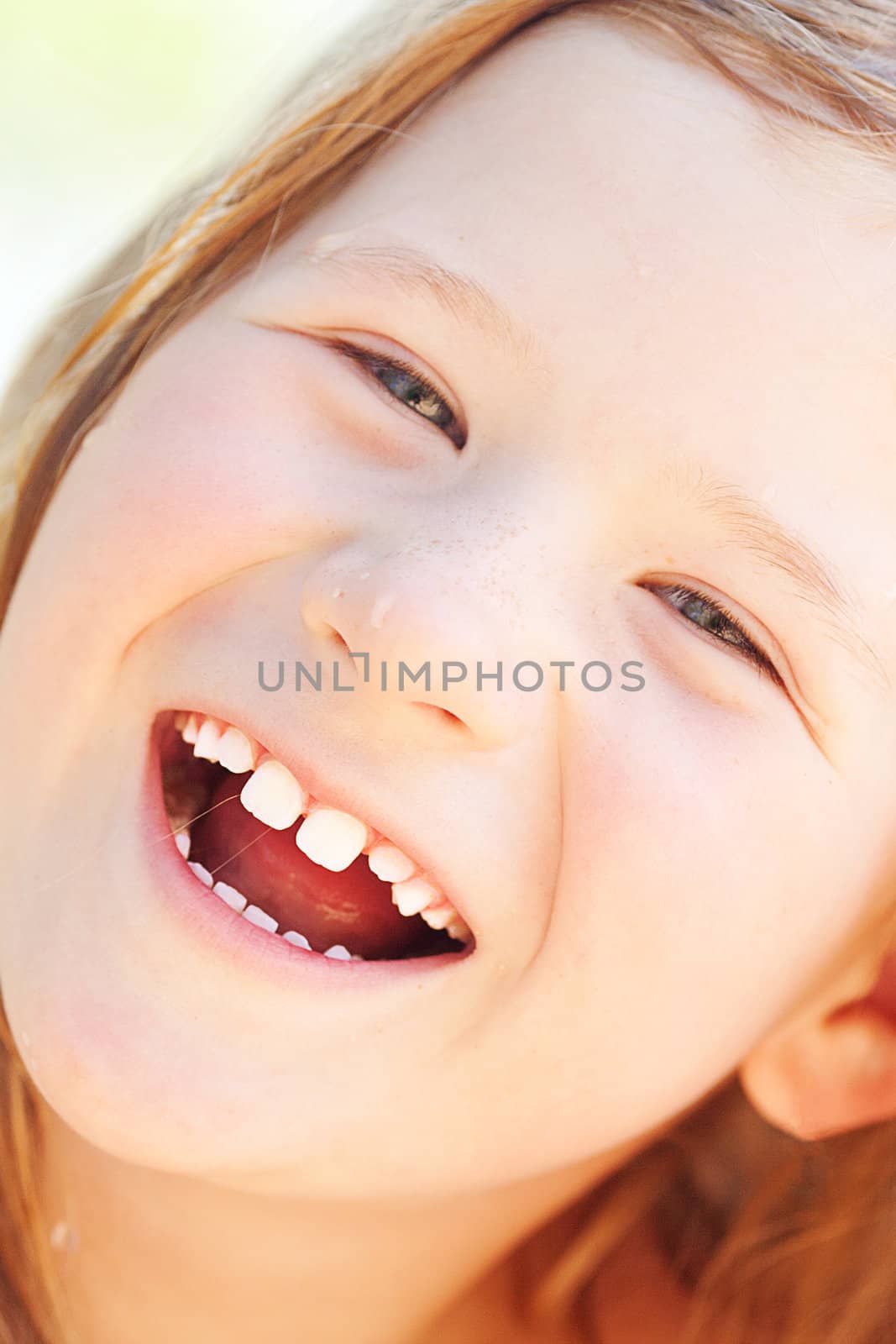 portrait of a beautiful little girl outdoor