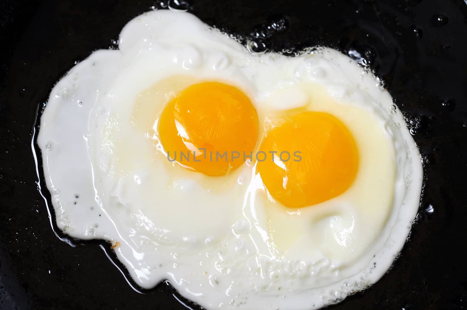 Double fried one-side eggs 