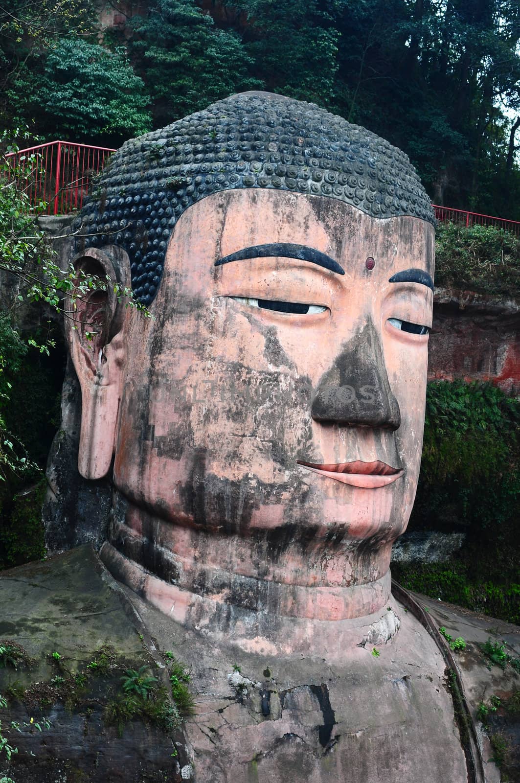 The famous Giant Buddha statue in Sichuan, China