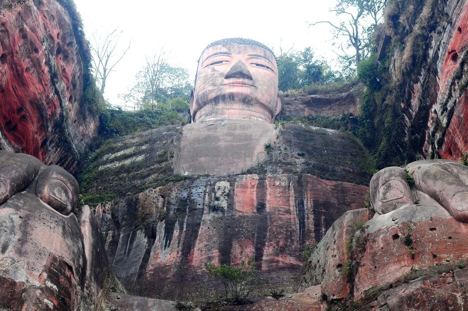 The famous Giant Buddha statue in Sichuan, China