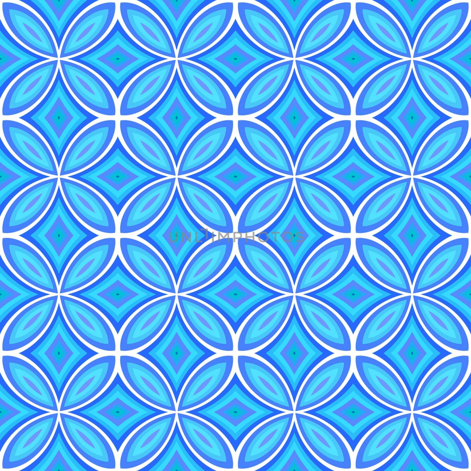 Illustrated seamless blue pattern background
