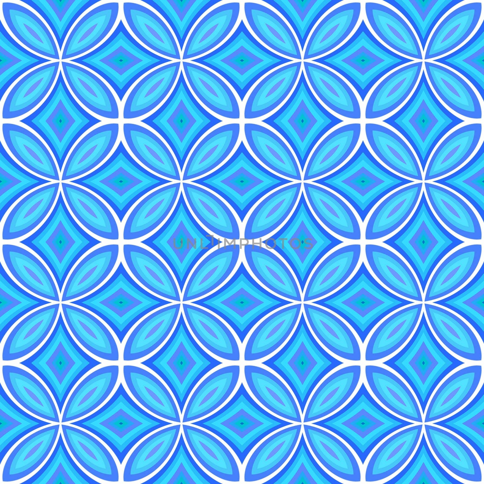 Illustrated seamless blue pattern background