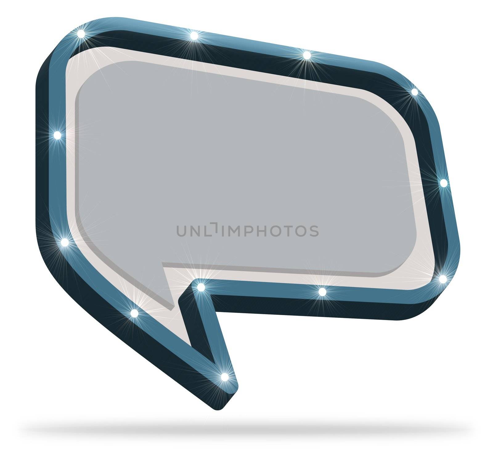 Illustration of a talk icon with lights