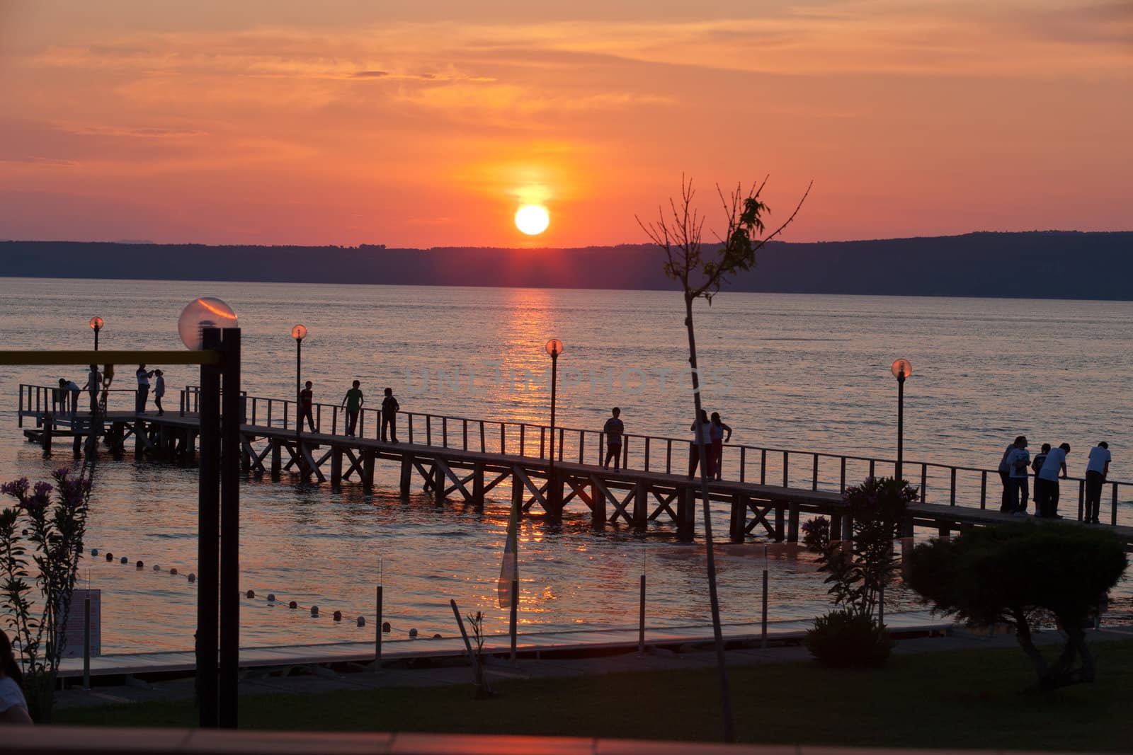 The wooden platform in Dardanelles. The view from Asia on Europe