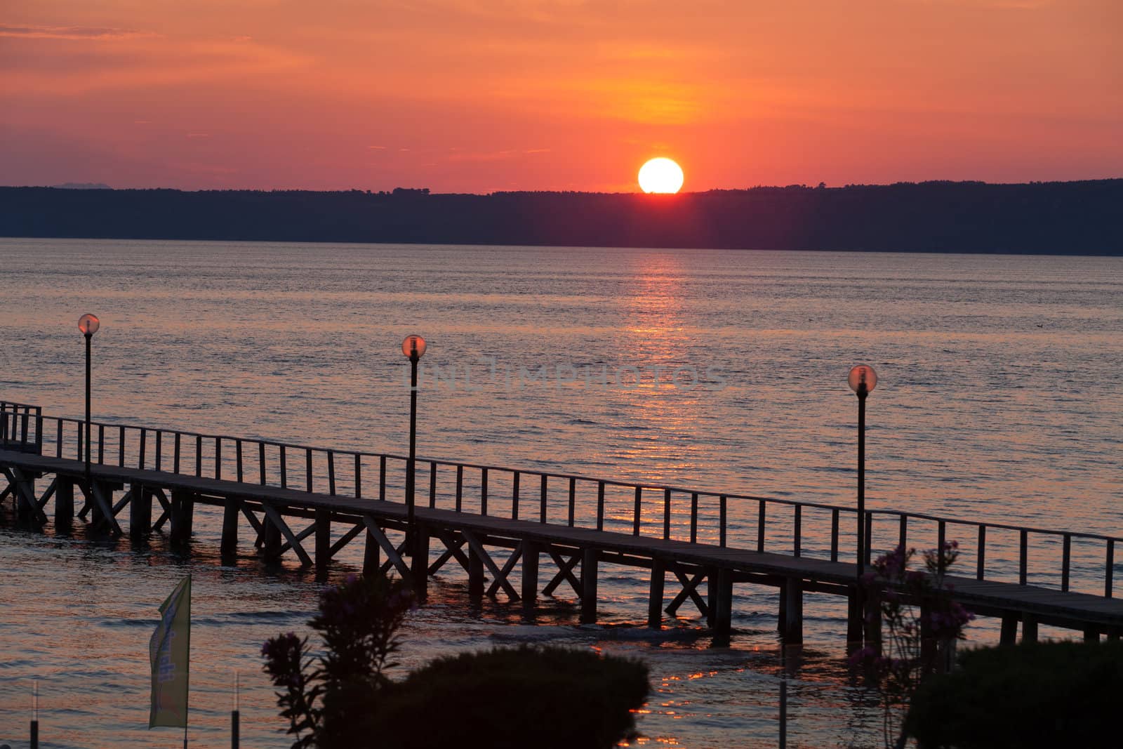 The wooden platform in Dardanelles. The view from Asia on Europe