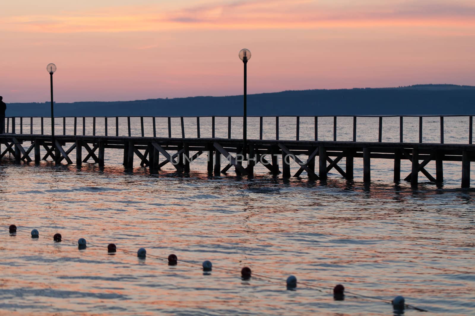 The wooden platform in Dardanelles. The view from Asia on Europe