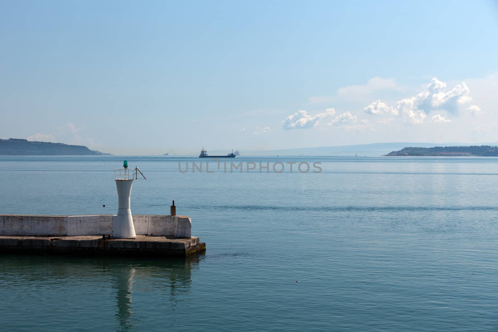 The crossing through the strait of Dardanelles from Asia to Europe