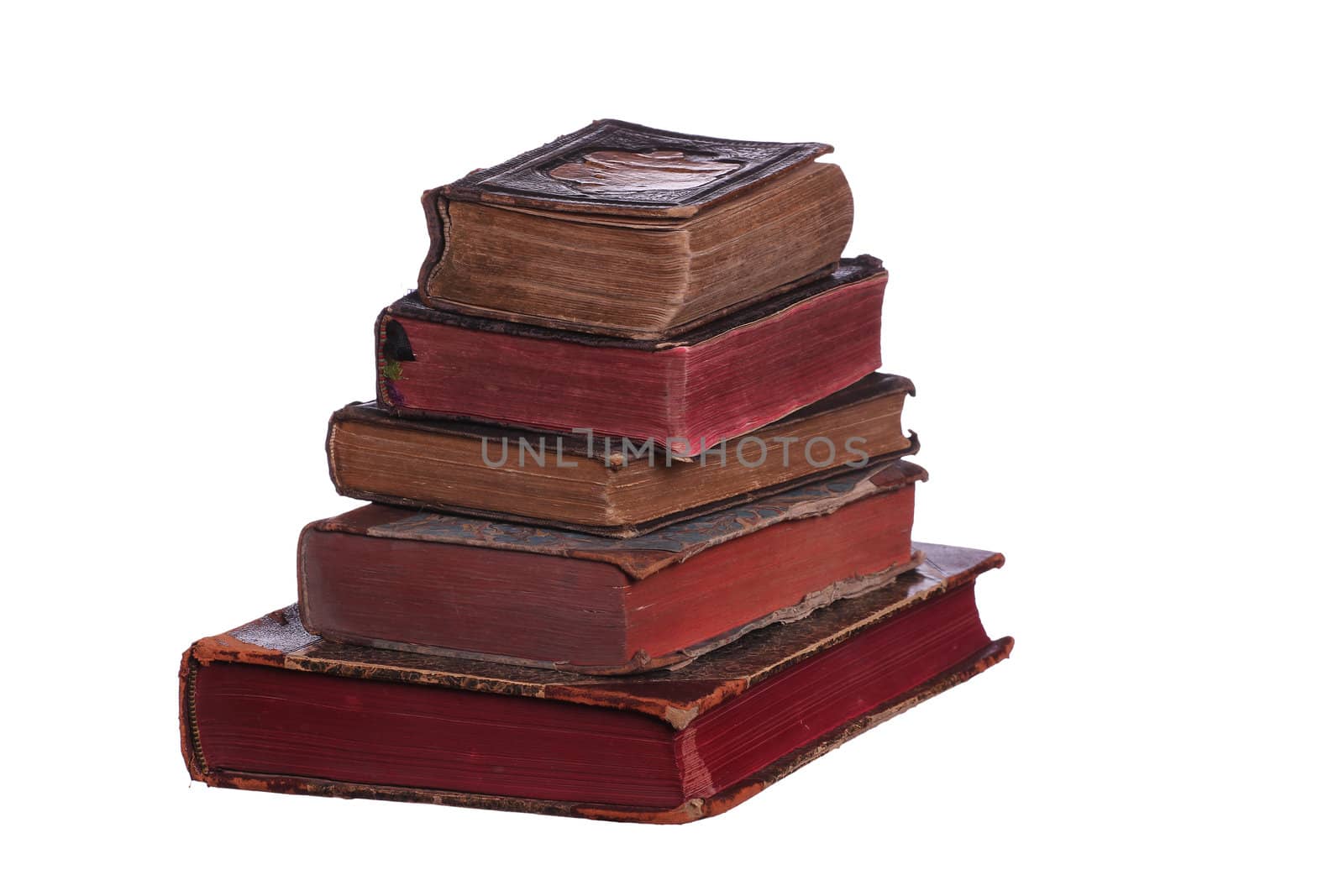 stack of old books