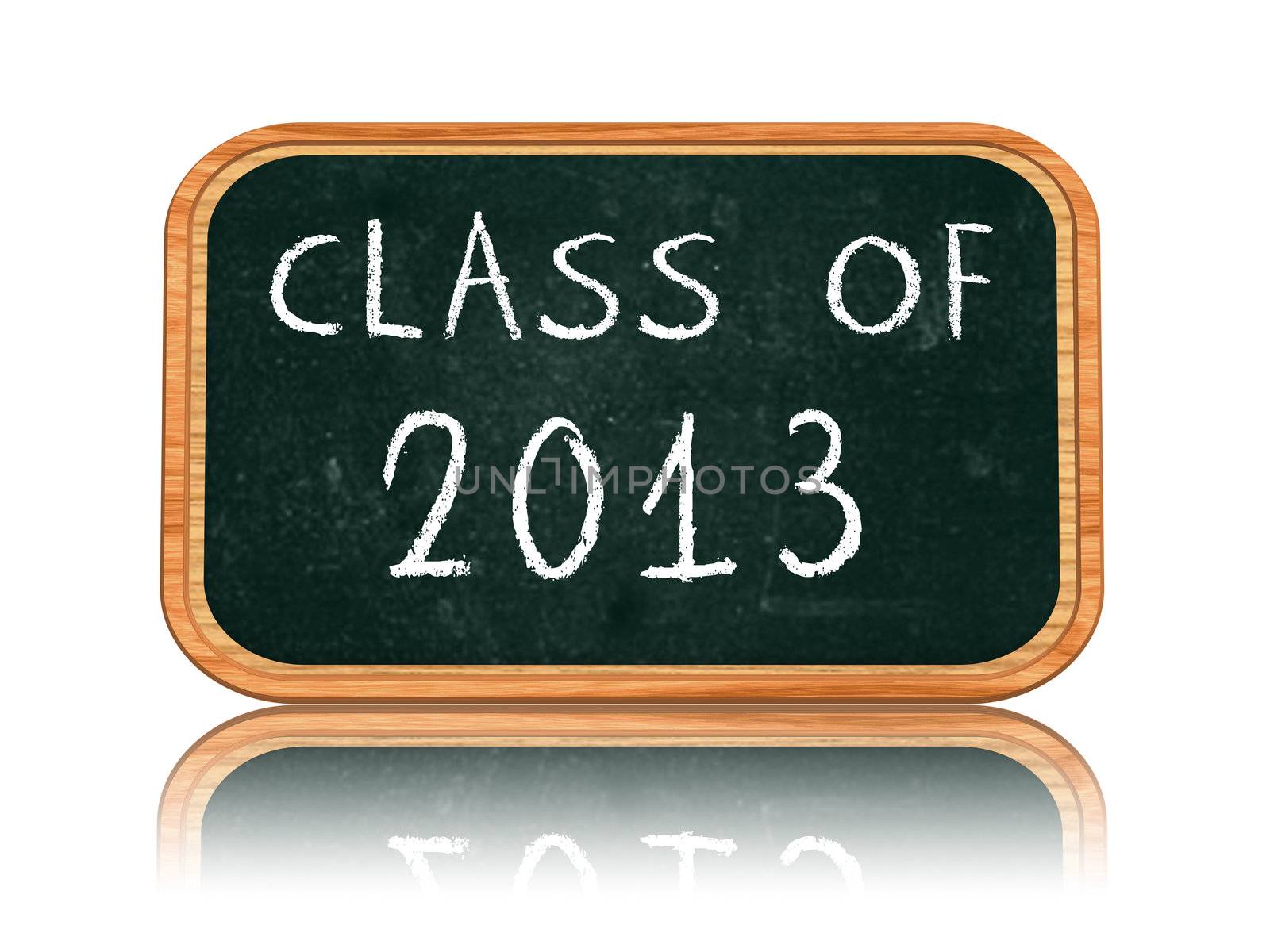 class of 2013 - chalk text on isolated blackboard  banner, graduate education concept
