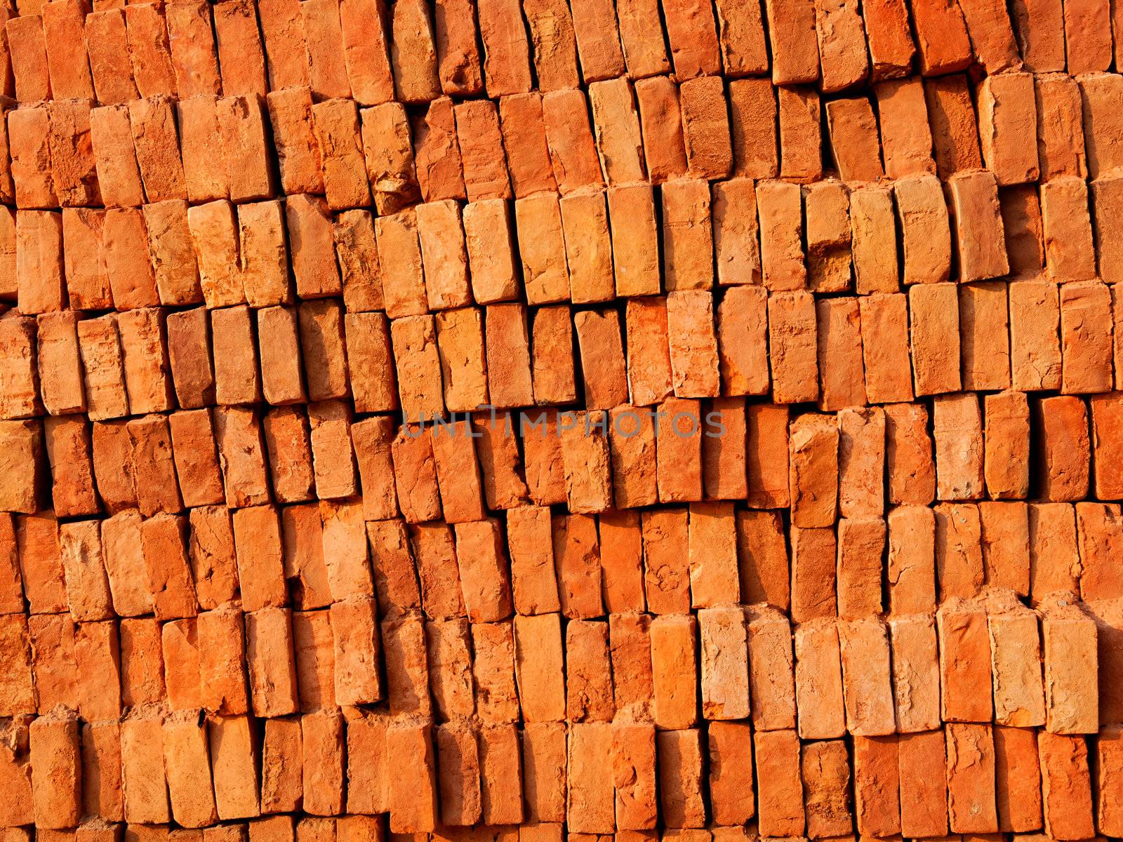 Brick stack, construction material background