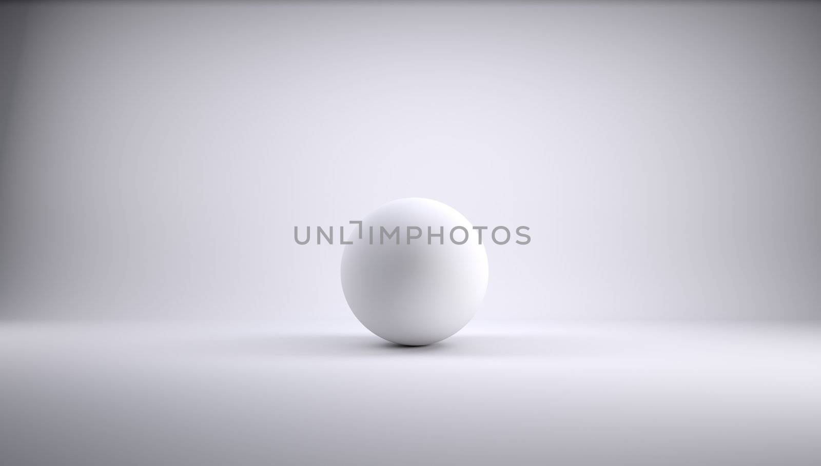 Sphere in a white studio by cherezoff