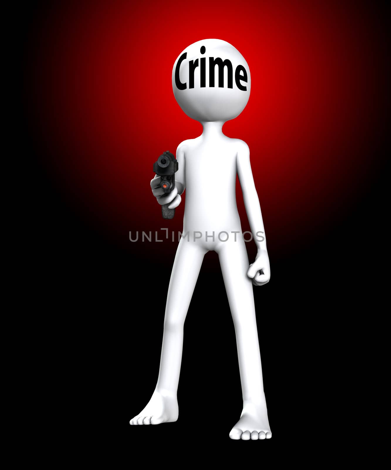 Faceless figure holding a gun highlighting criminal concepts.