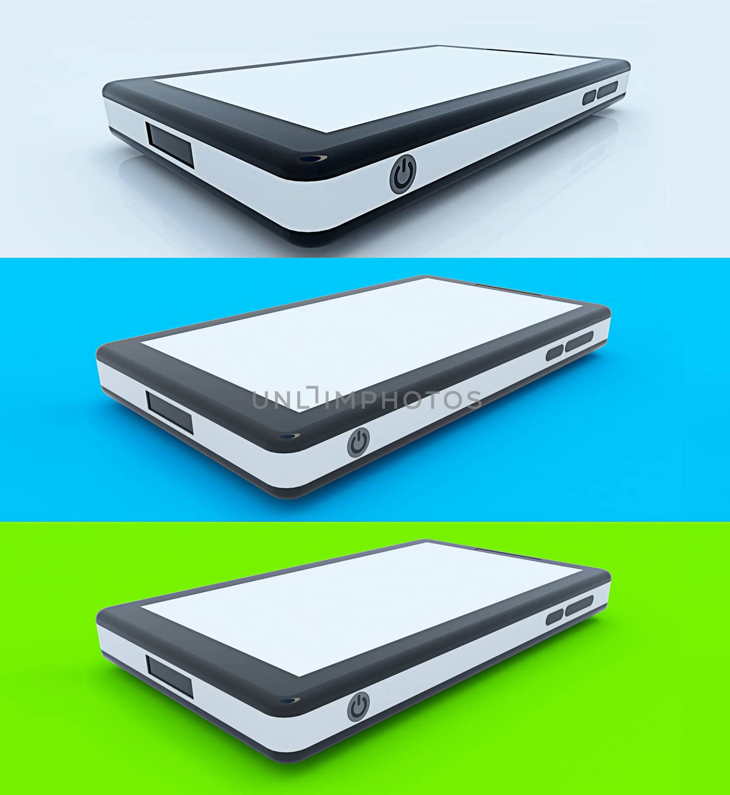 Mobile phone to isolated with color background