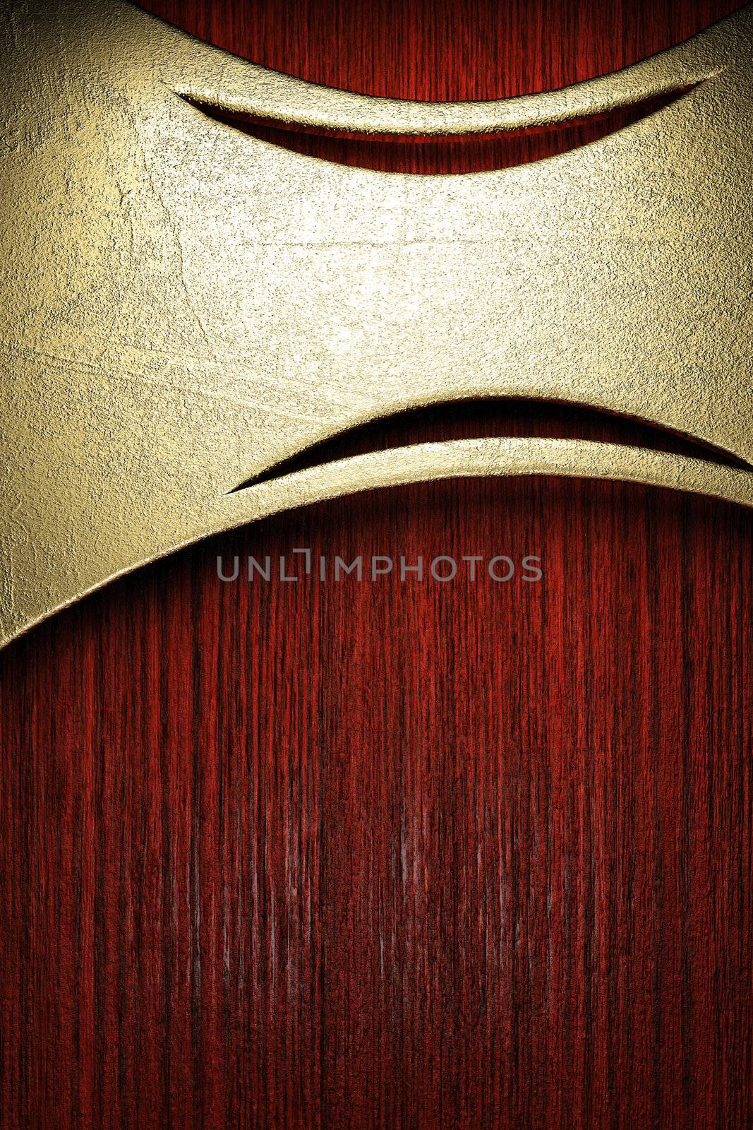 gold on wooden wall