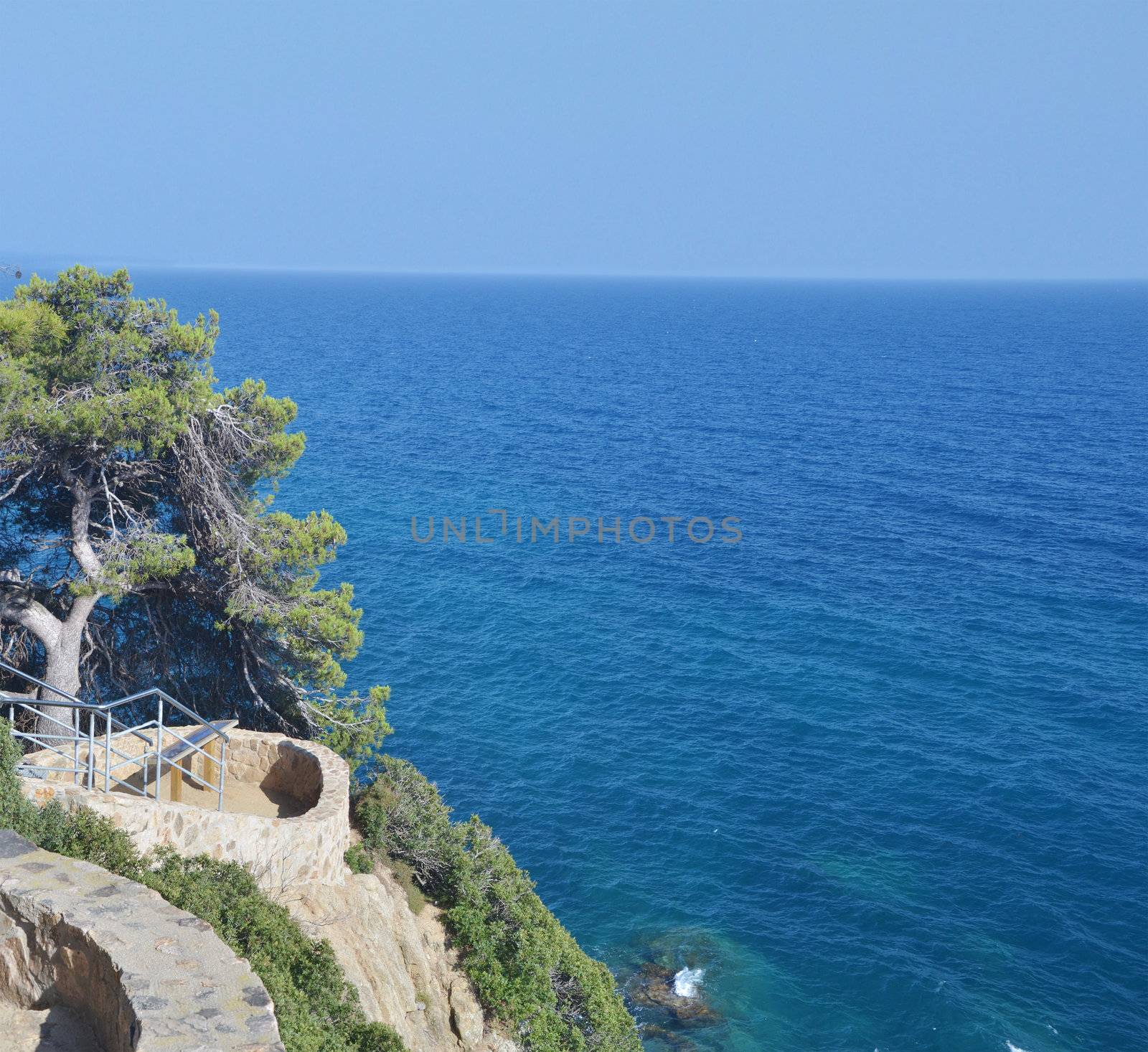 View of beach resort lloret de Mar. Costa Brava. Catalonia, Spain