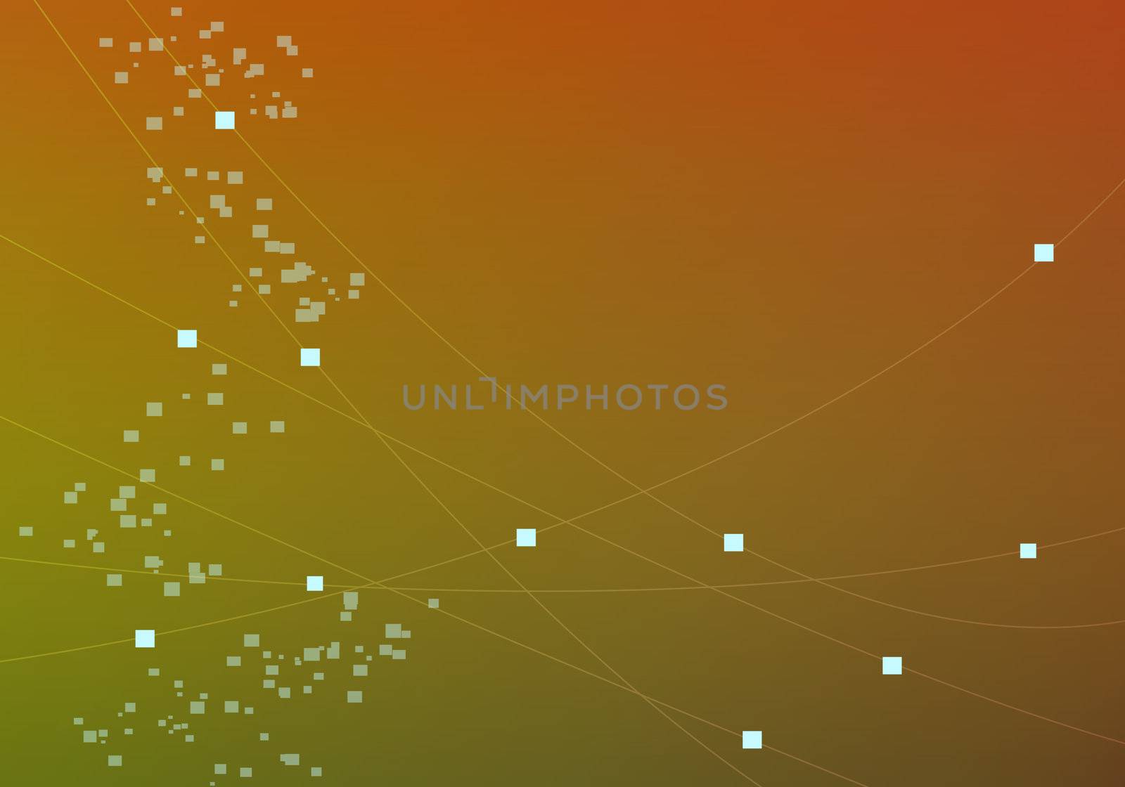 abstract square pixel mosaic orange background