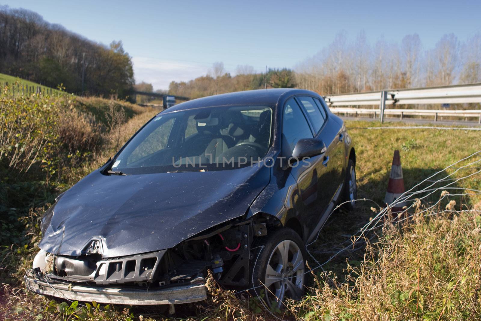 The result of a head on car accident 