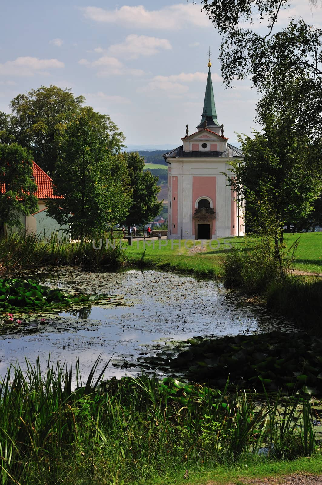 This is very small but beautifull and great work of K. Dienzenhofer at Skalka in Czech republic.