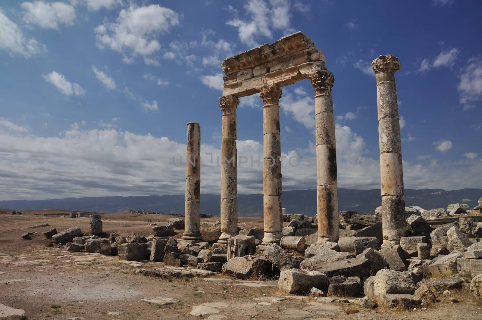 Apamea or Apameia was a treasure city and stud-depot of the Seleucid kings, was capital of Apamene, on the right bank of the Orontes River.