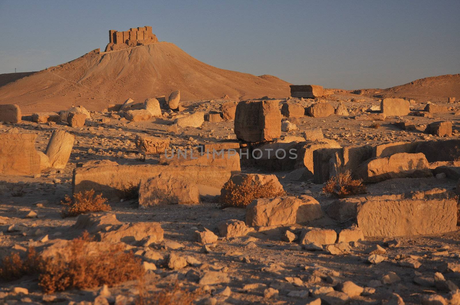 Fakhr-al-Din al-Ma'ani Castle or Palmyra Castle is a castle on a high hill overlooking the site of Palmyra, and named for the Druze emir Fakhr-al-Din II, who extended the Druze domains to the region of Palmyra during the 16th century. The castle was probably built by the Mamluks in the 13th century. The castle was surrounded by a moat, with access only available through a drawbridge.