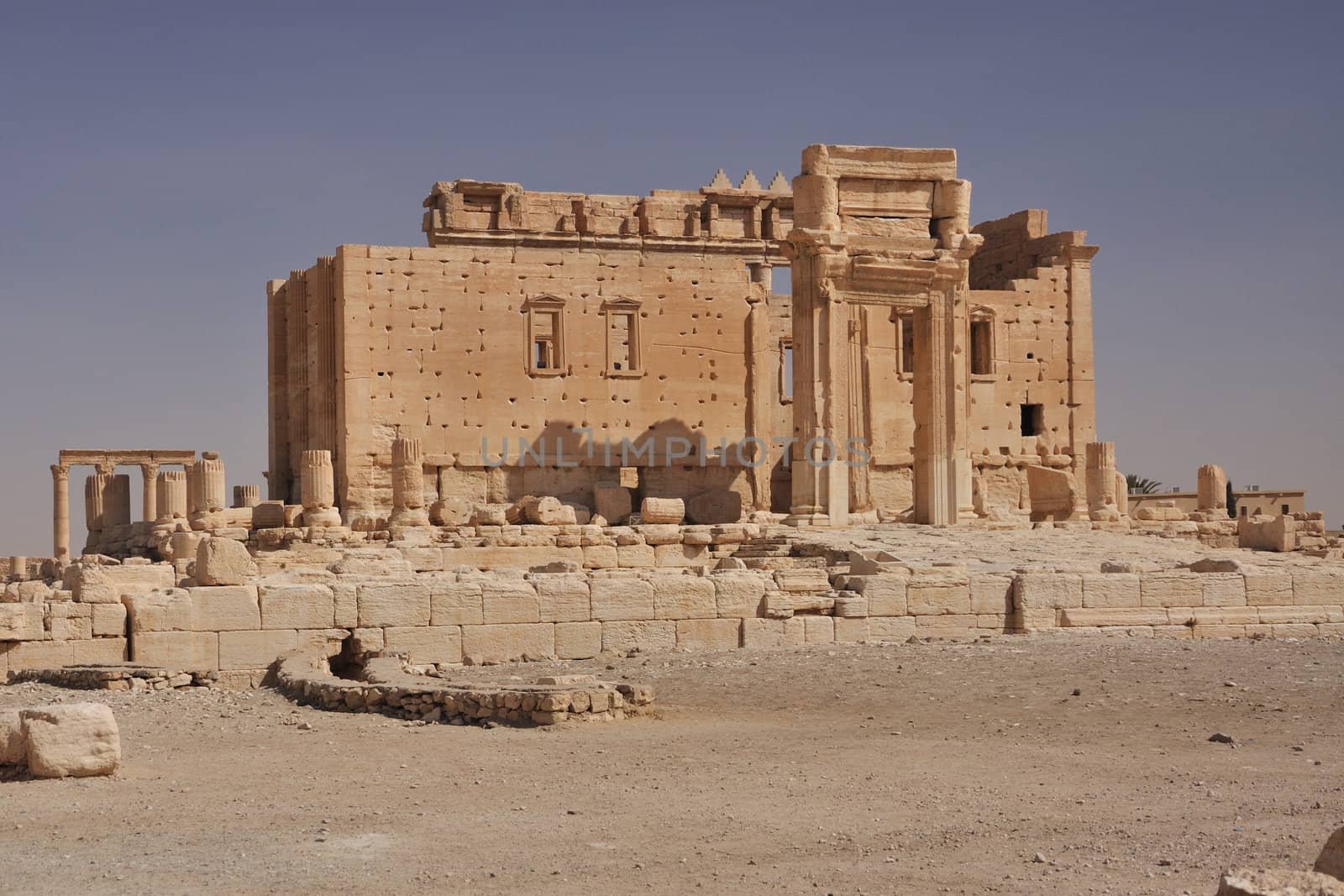 Built in honour of a Semitic god, the Temple of Bel is Palmyra�s main temple.It is located in the south eastern corner of the city, where a temple has occupied the spot from the beginning of Palmyra�s history.