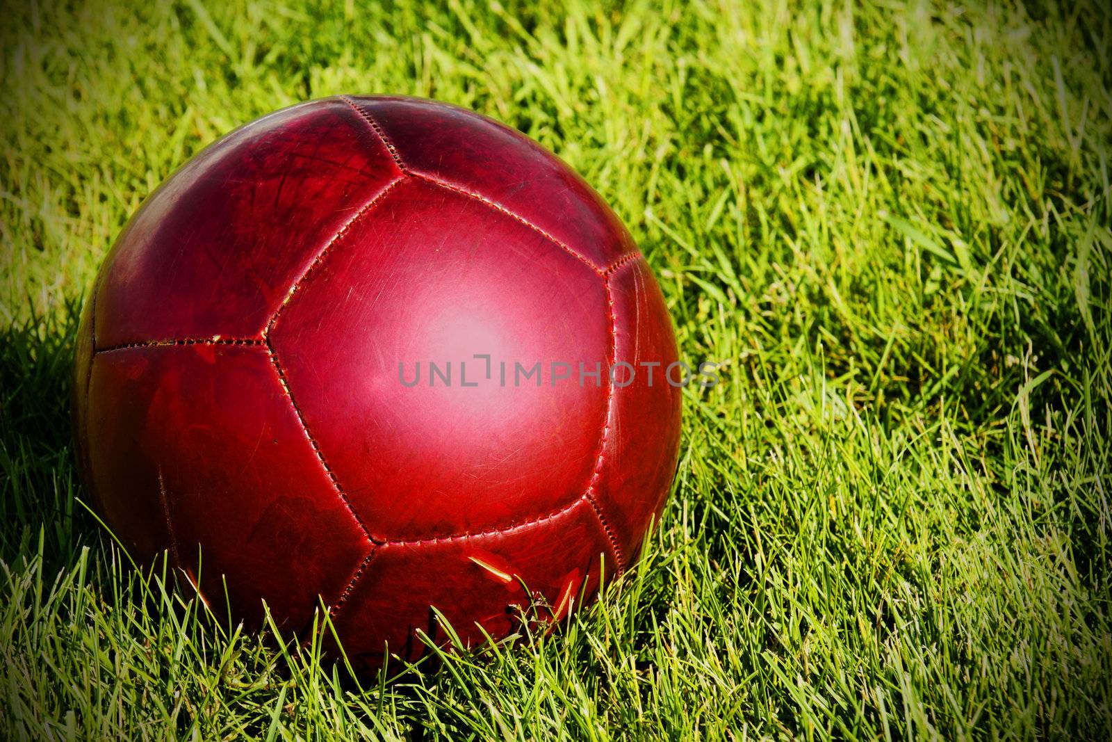 Red soccer ball by Mirage3
