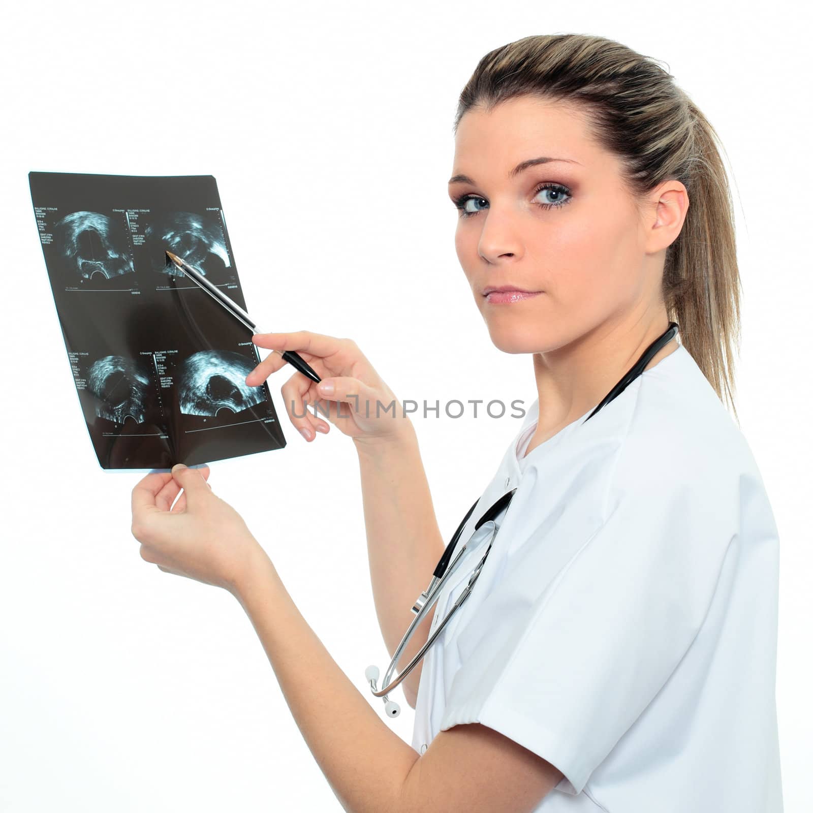 woman doctor with x-ray radiology in hospital