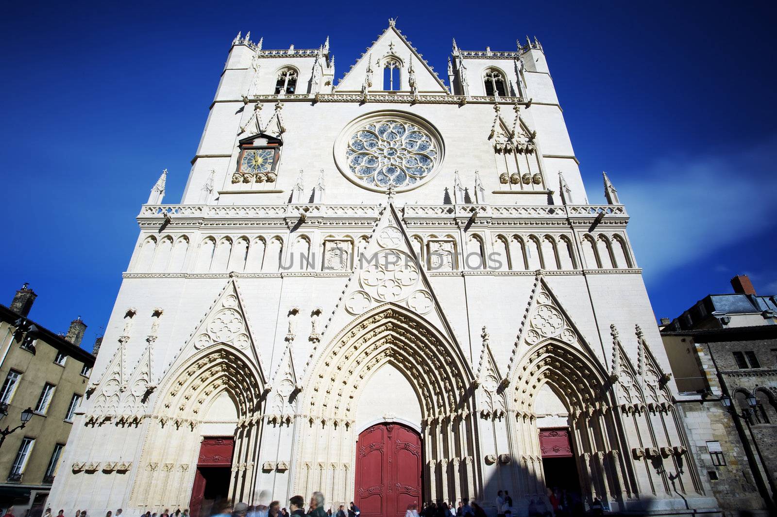 famous Saint Jean cathedral in Lyon city, France