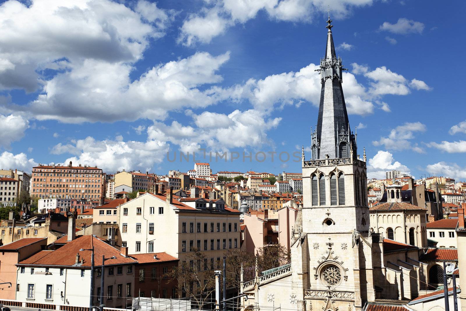 view of a Lyon's district in France