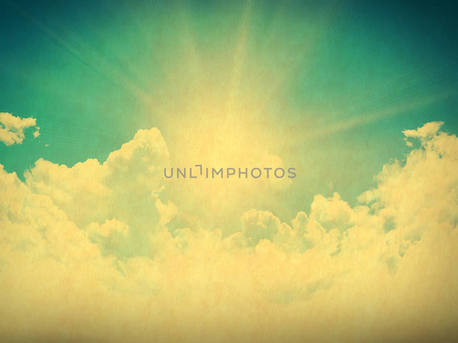 retro image of cloudy sky