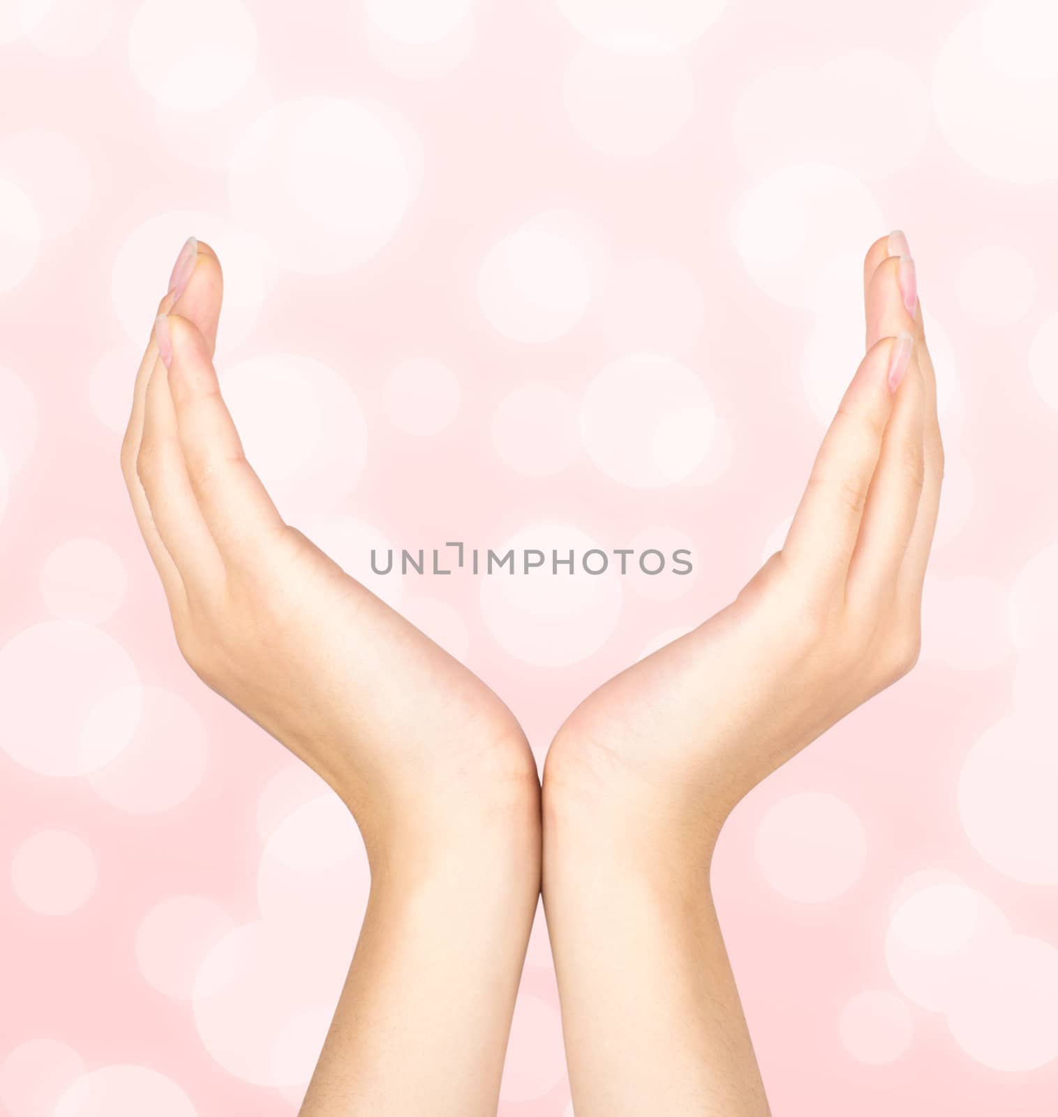 Woman hands as if holding something