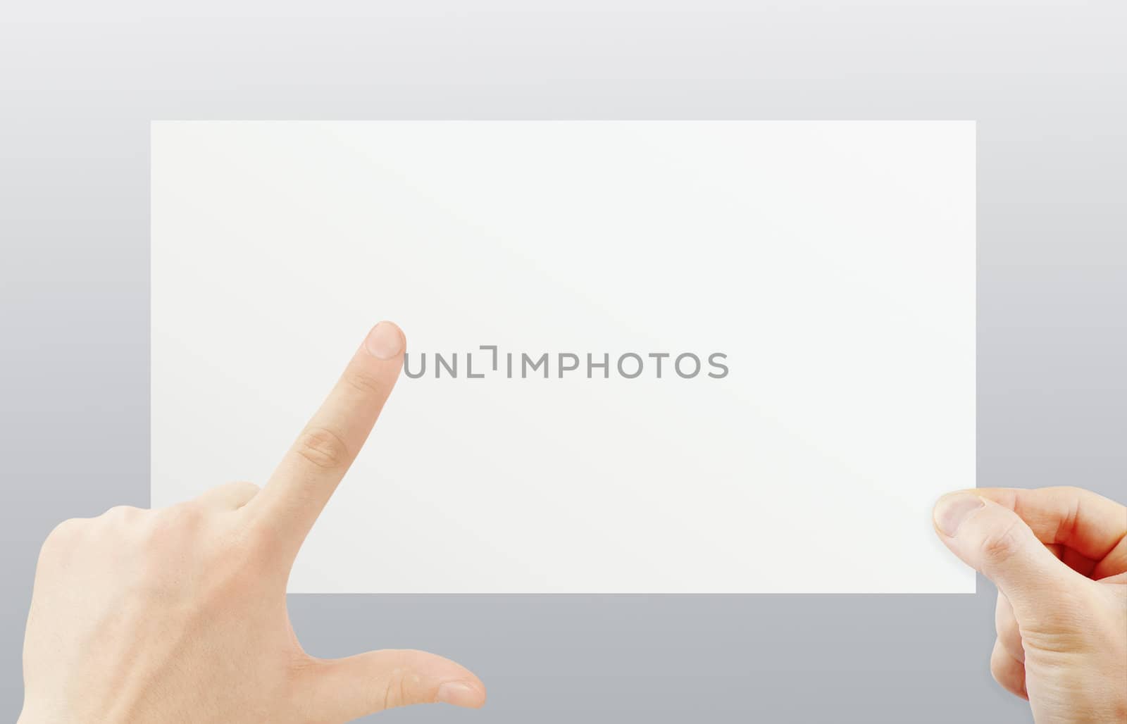 Hand holding paper