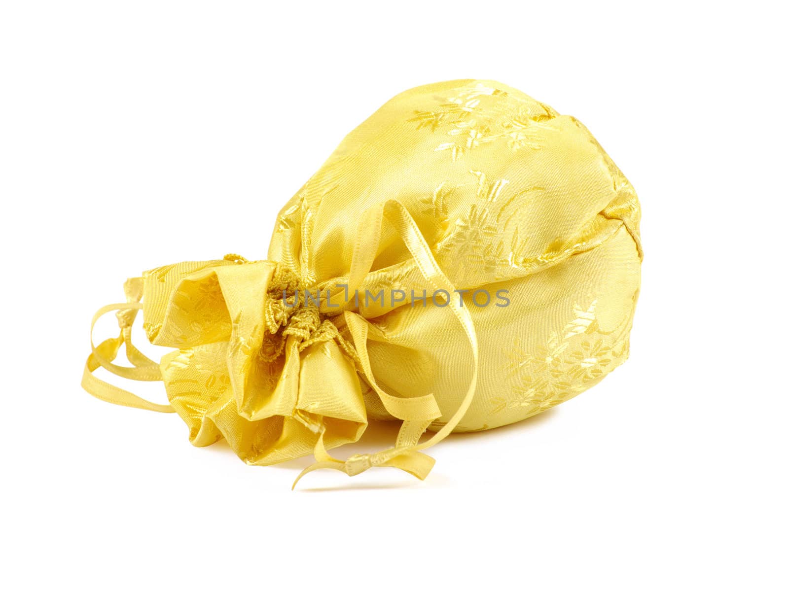 bag of gifts isolated on a white background. Studio photography