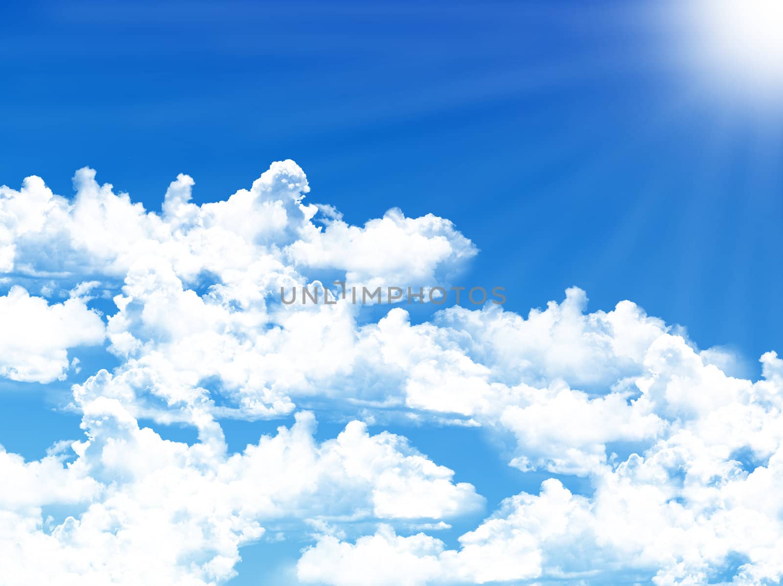 blue sky background with tiny clouds