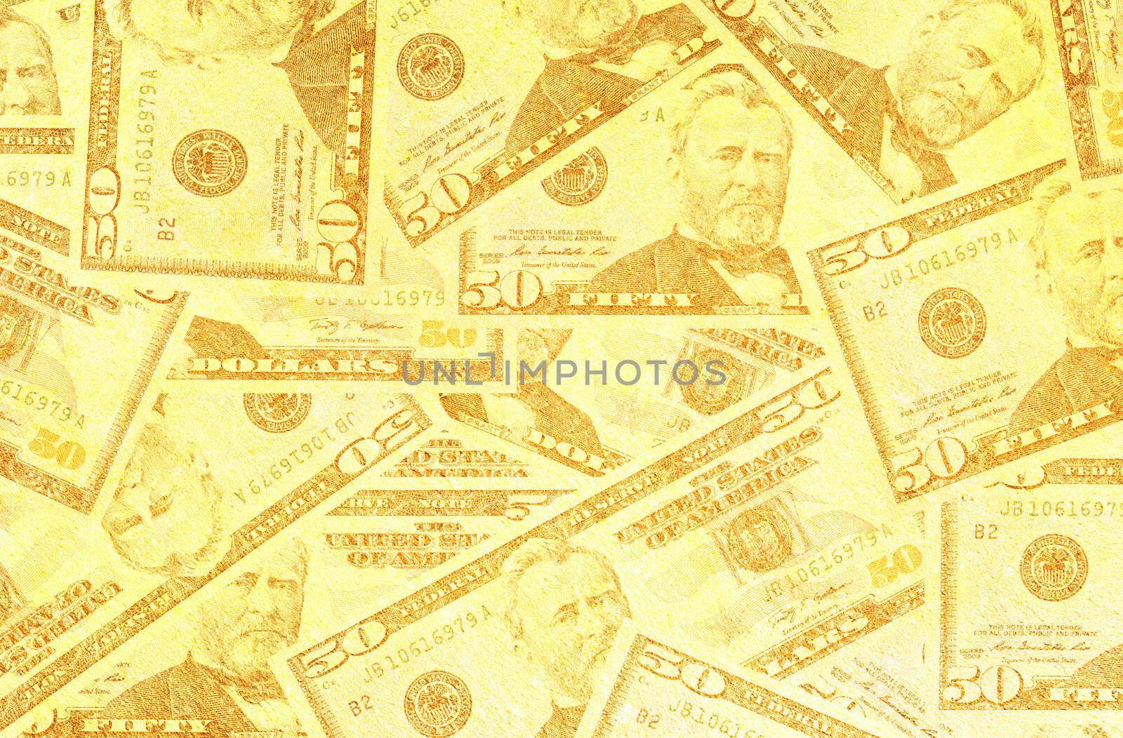 Close up of abstract US dollar