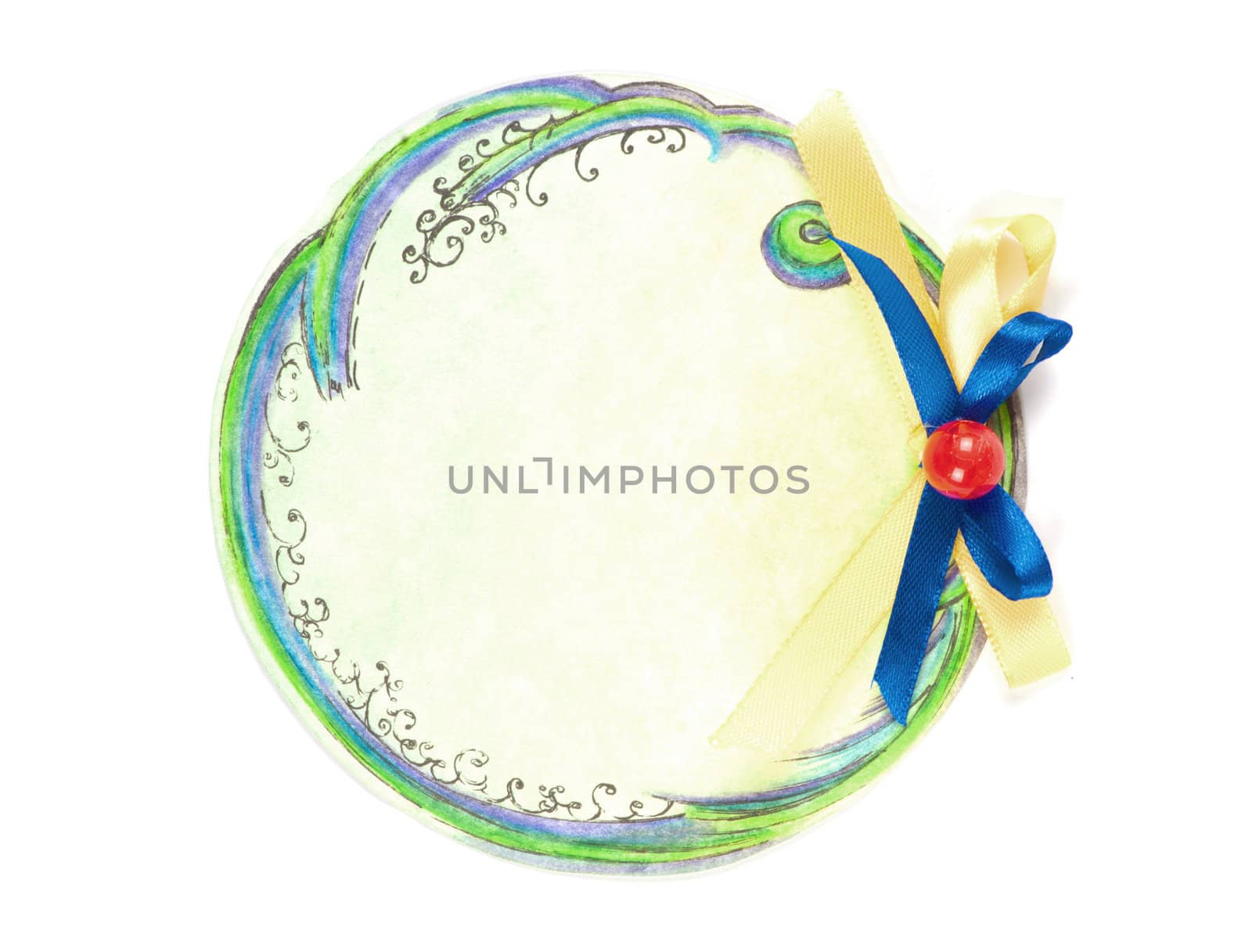 Greeting card isolated on the white background