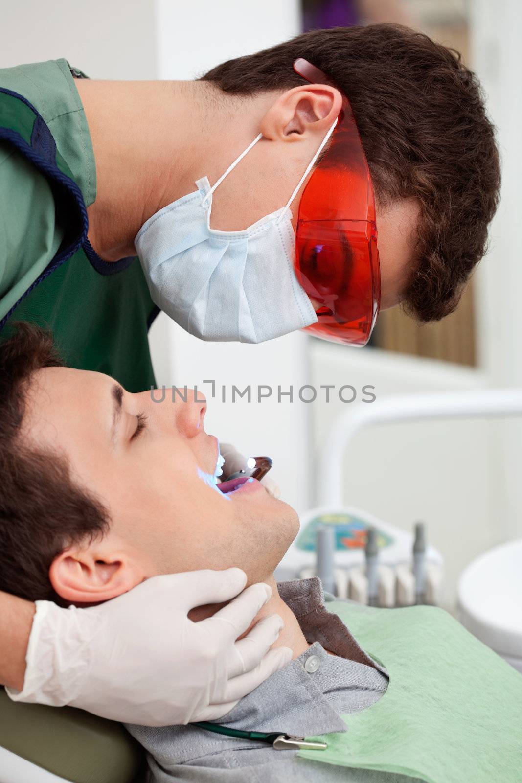 Medical treatment at the dentist clinic