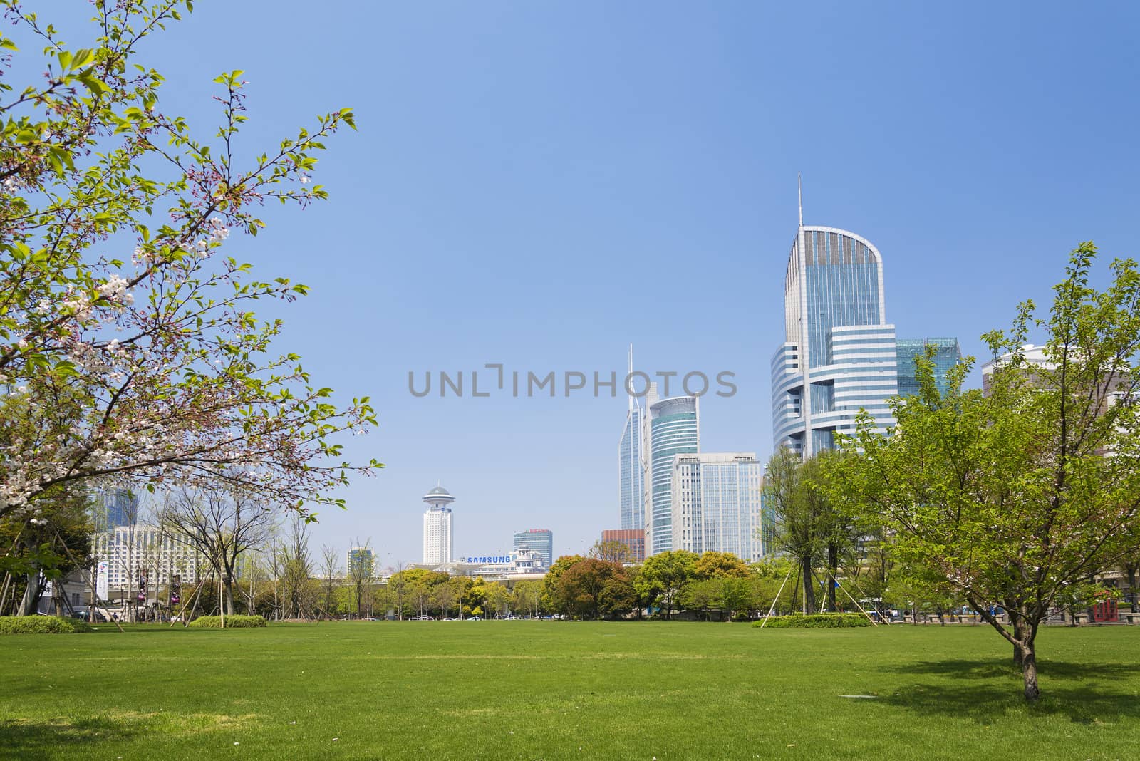 view of central shanghai in china