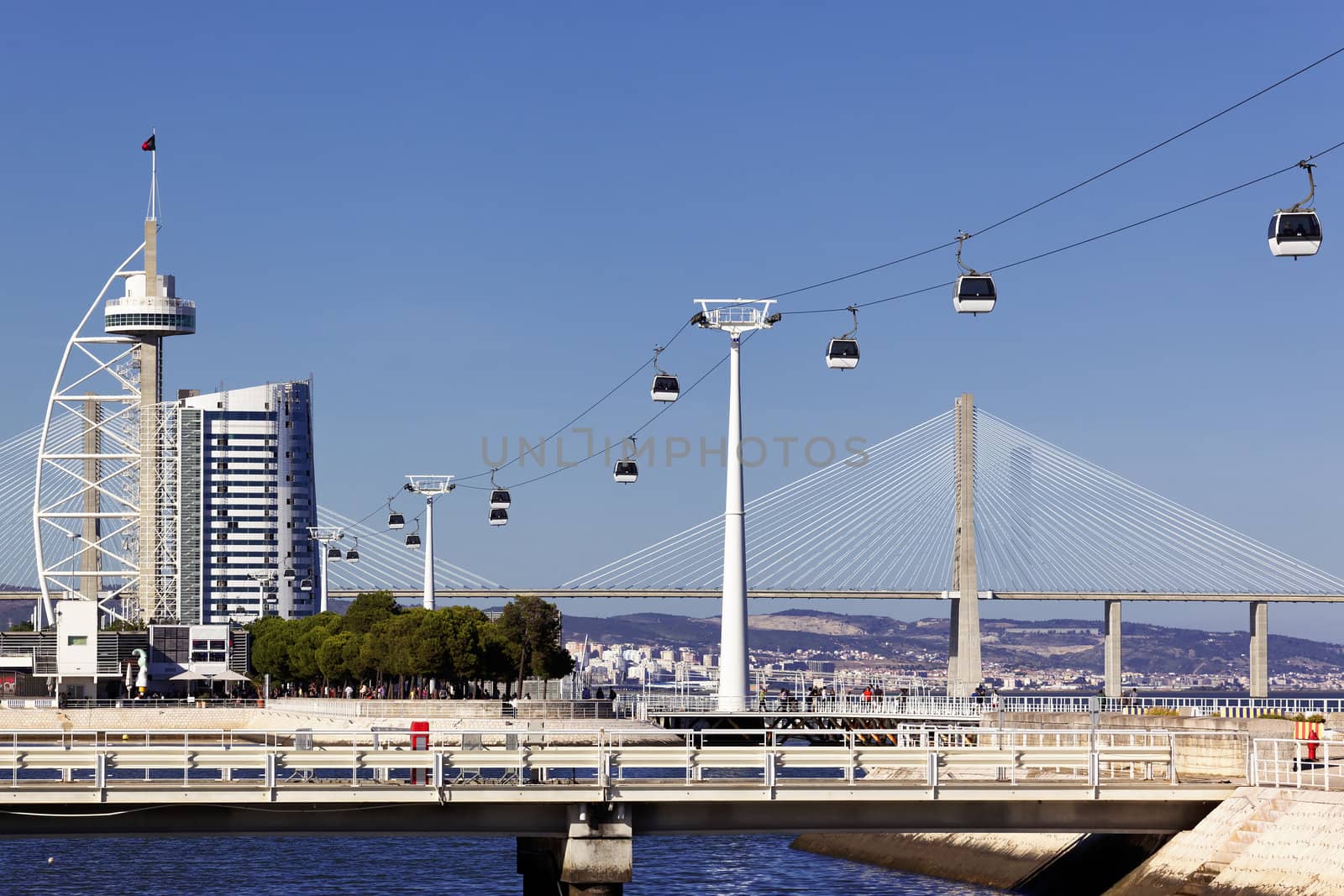Vasco De Gama tower in Lisbon, Portugal 