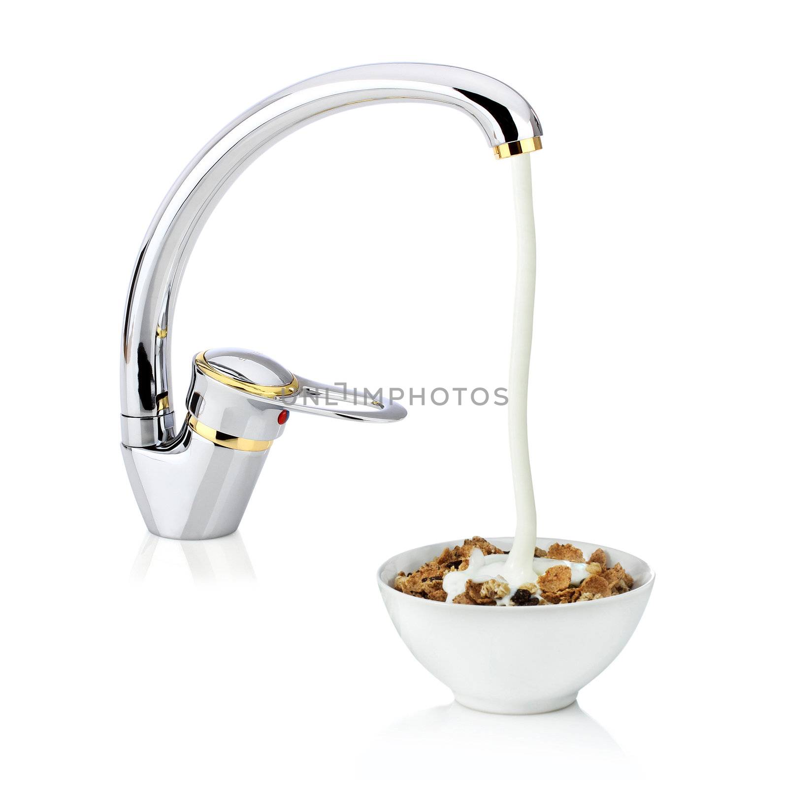 milk tap - concept