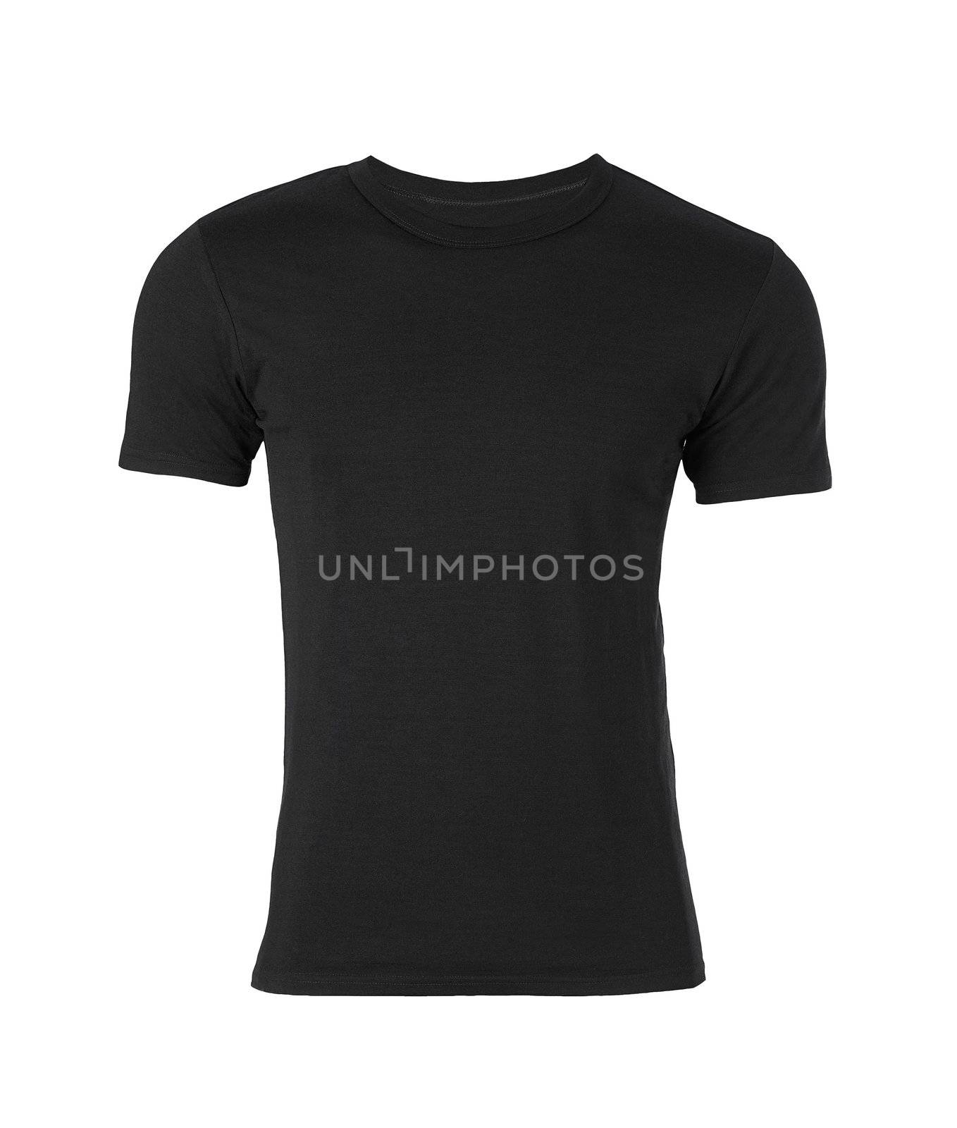 black t-shirt isolated
