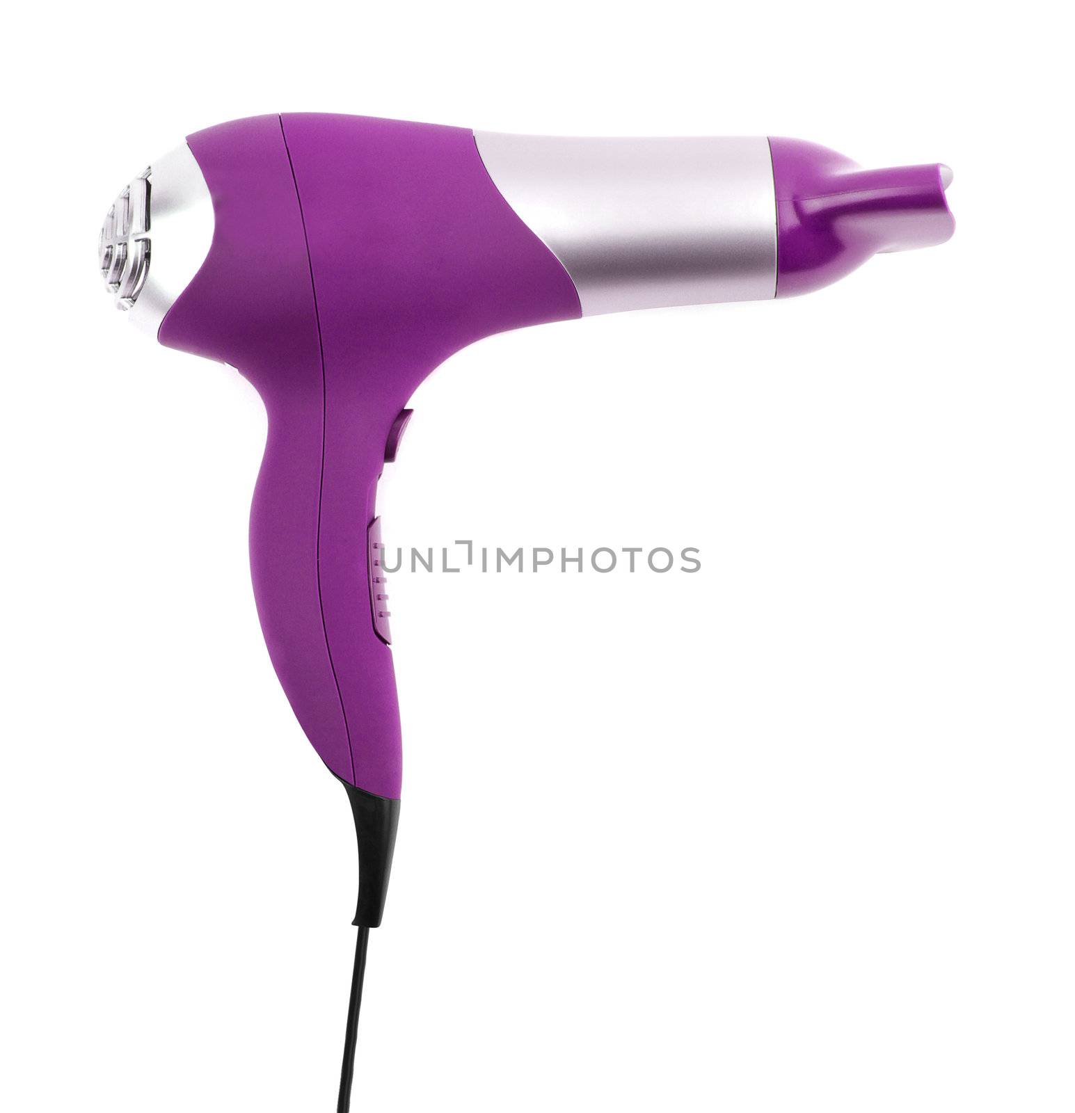 Fashion hair dryer isolated on white